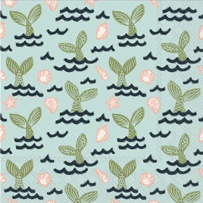 Mermaid Tales Paper Napkin - Cocktail Size