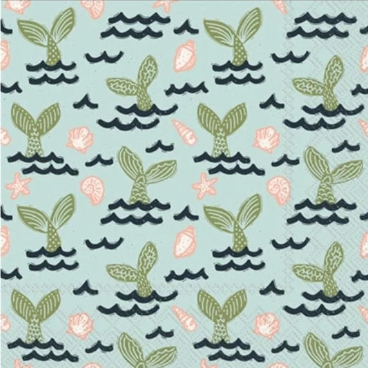 Mermaid Tales Paper Napkin - Cocktail Size