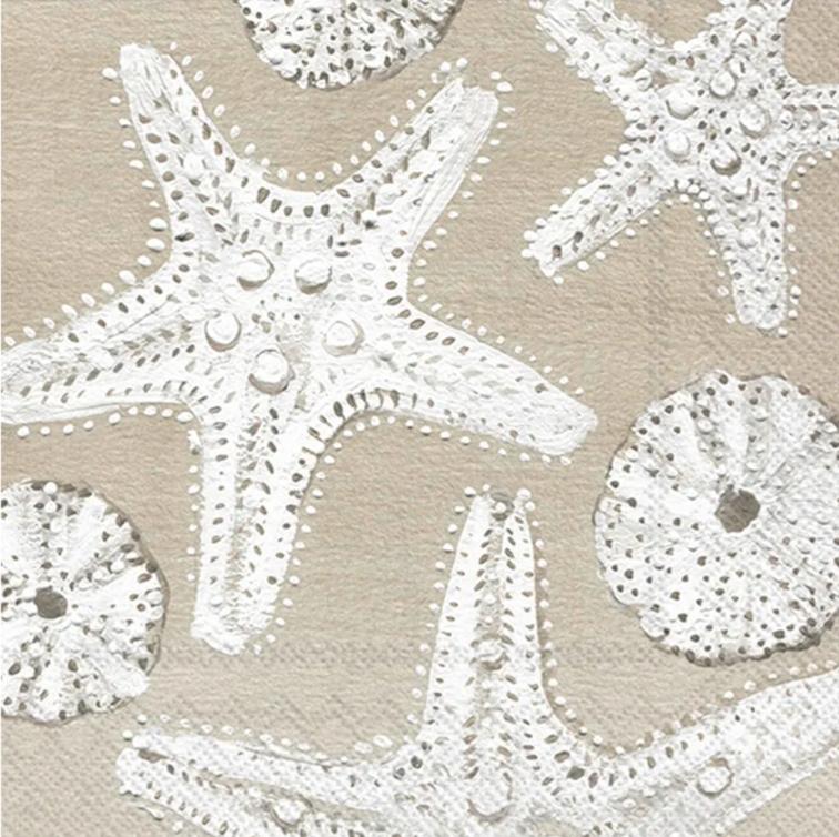 Sand & Starfish Paper Napkin - Cocktail Size
