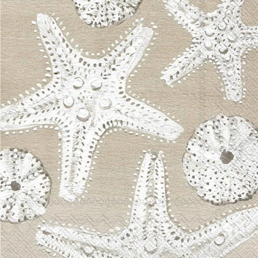 Sand & Starfish Paper Napkin - Cocktail Size