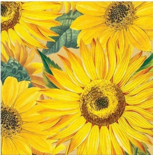 Sunflower Paper Napkin - Cocktail Size