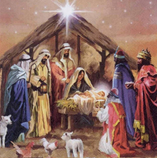 Nativity Paper Napkin - Luncheon Size