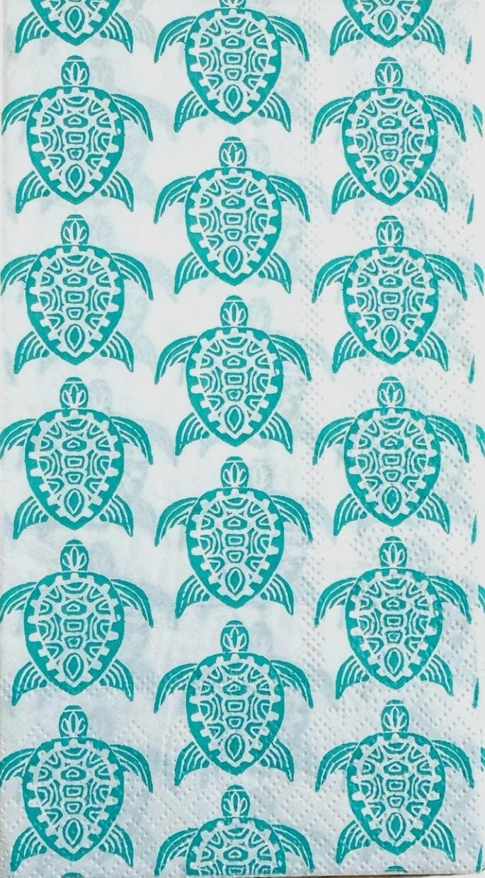 Sea Turtle Island Paper Napkin - Guest Size