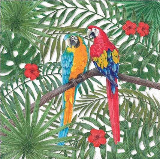 Tropical Birds Paper Napkin - Luncheon Size