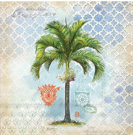 Tropical Palm Tree Paper Napkin - Cocktail Size
