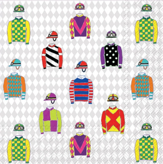 Horse Jockey Paper Napkin - Cocktail Size