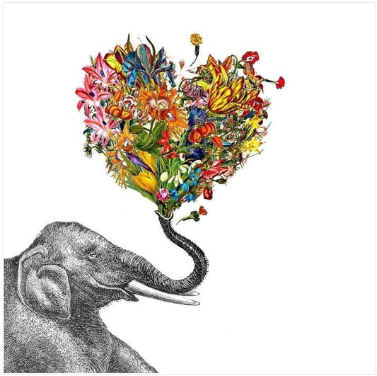 Elephant Heart Paper Napkin - Cocktail Size