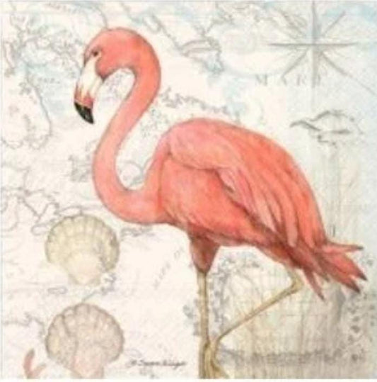 Flamingo Paper Napkin - Cocktail Size