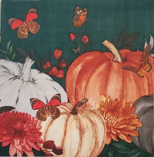Pumpkin Paper Napkin - Cocktail Size