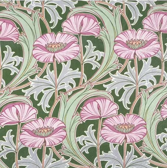 Pink Paisley Forest Paper Napkin - Luncheon Size