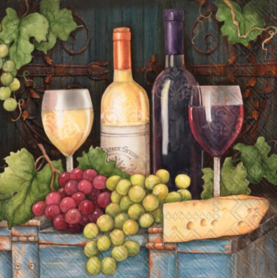 Wine Paper Napkin - Cocktail Size