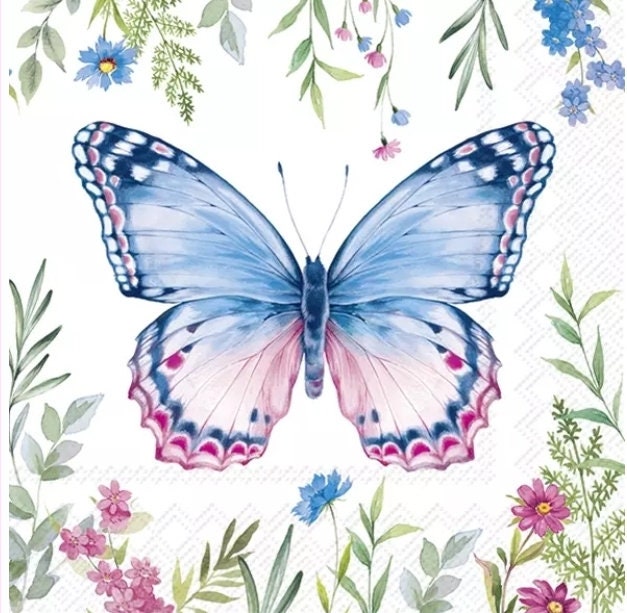 Butterfly Paper Napkin - Luncheon Size