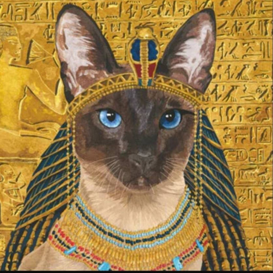 Egyptian Cat Paper Napkin - Cocktail Size