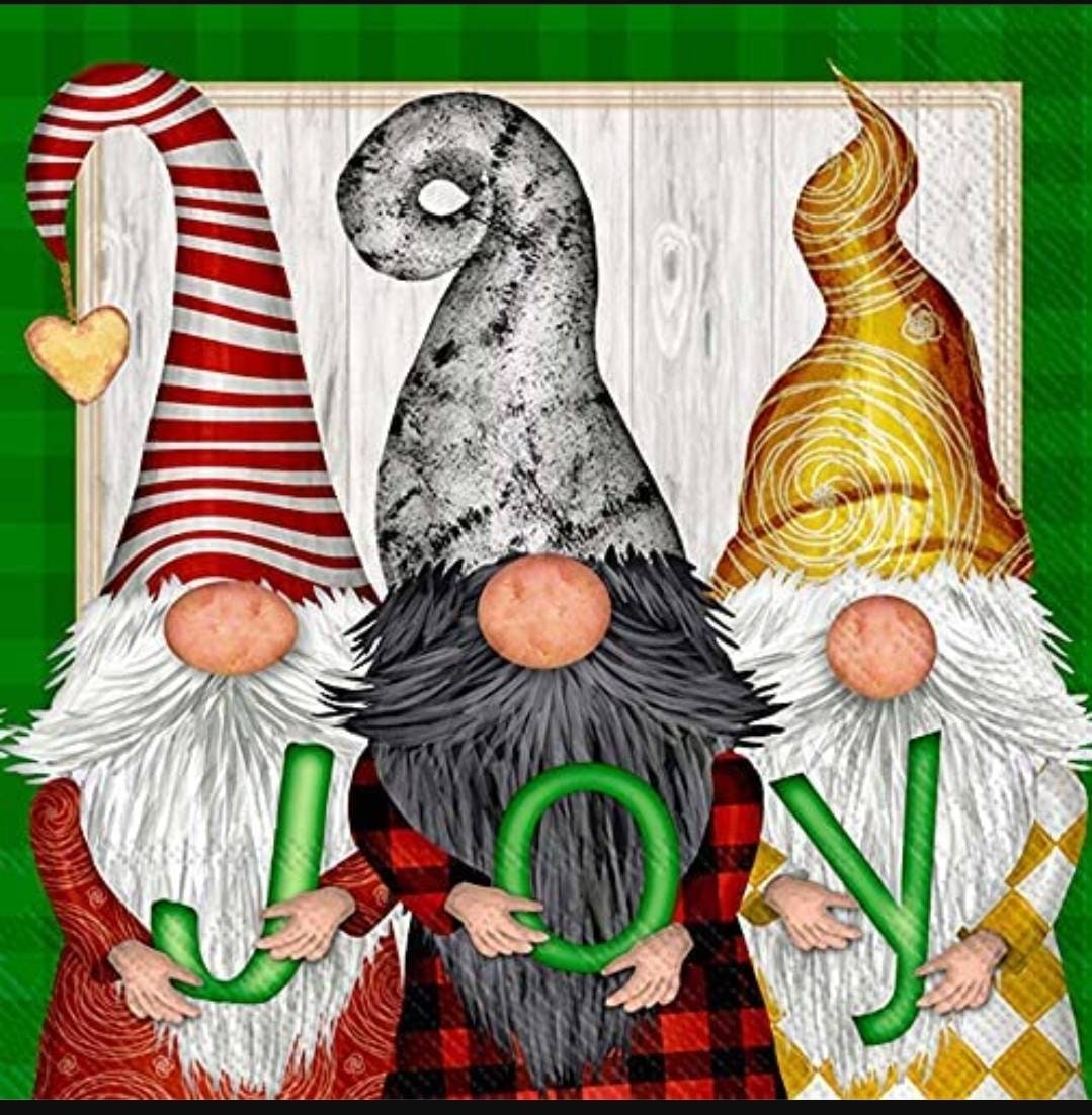 Christmas Gnome Paper Napkin - Cocktail Size