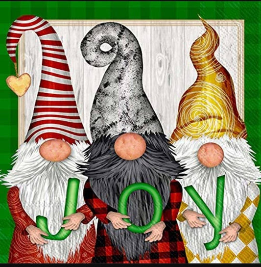 Christmas Gnome Paper Napkin - Cocktail Size