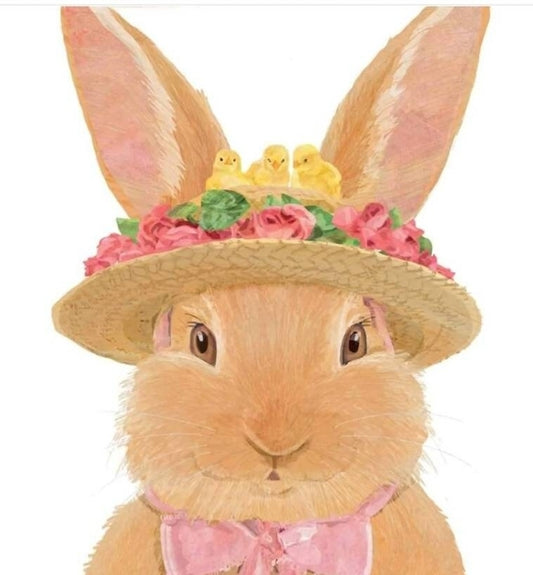 Easter Bunny Paper Napkin - Cocktail Size