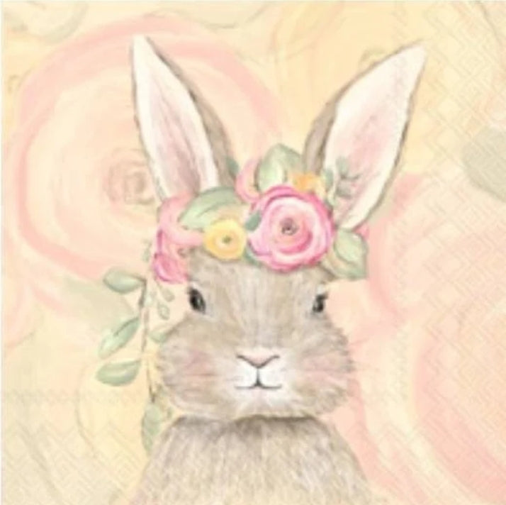 Easter Bunny Paper Napkin - Cocktail Size