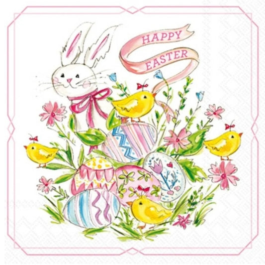 Easter Bunny sign Paper Napkin - Cocktail Size