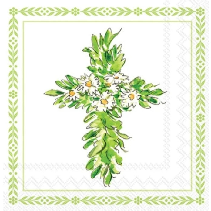 Easter Cross Paper Napkin - Cocktail Size