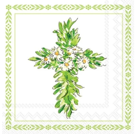 Easter Cross Paper Napkin - Cocktail Size