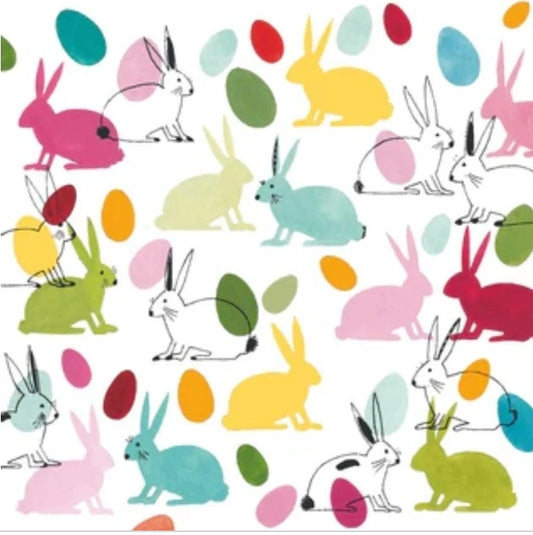 Easter Bunny Paper Napkin - Cocktail Size