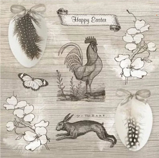 Vintage Easter Collage Paper Napkin - Luncheon Size