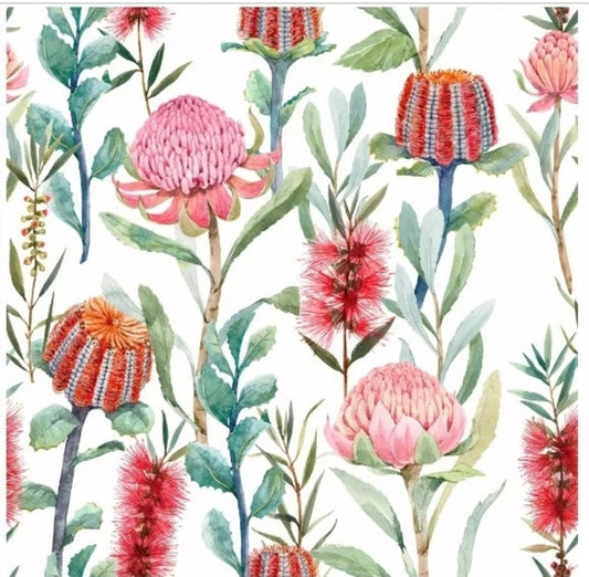 Tropical Flowers Paper Napkin - Luncheon Size