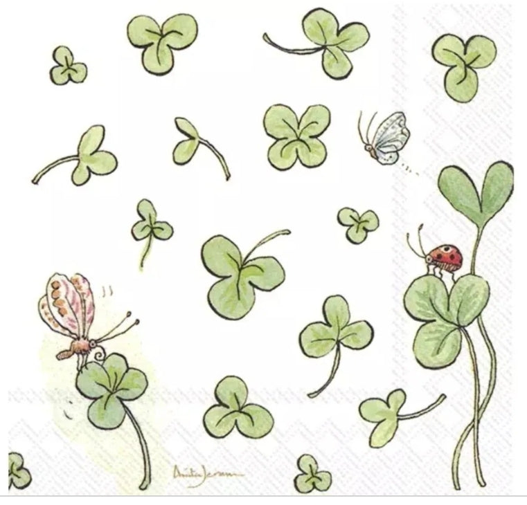 St.Patricks Irish Clover Paper Napkin - Cocktail Size