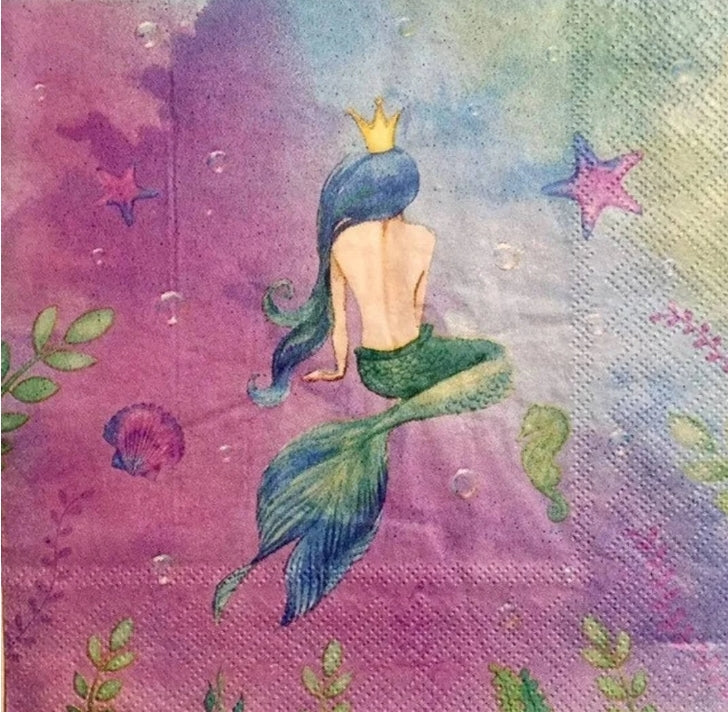 Mermaid Paper Napkin - Luncheon Size