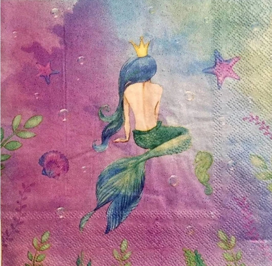 Mermaid Paper Napkin - Luncheon Size