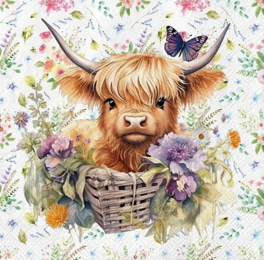 Highland Cow Paper Napkin - Luncheon Size