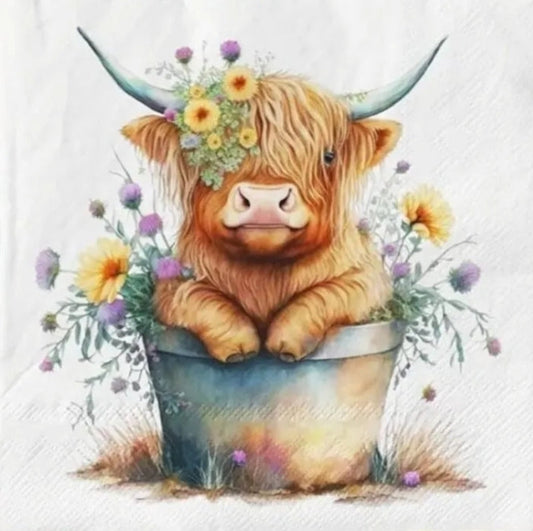 Highland Cow Paper Napkin - Luncheon Size