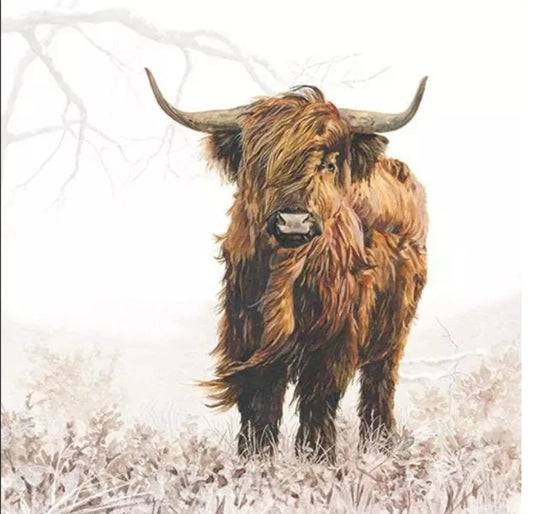 Highland Cow Paper Napkin - Luncheon Size