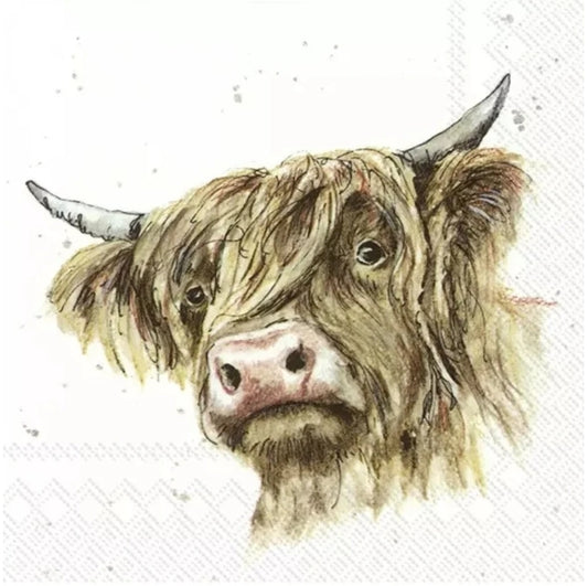 Highland Cow Paper Napkin - Luncheon Size