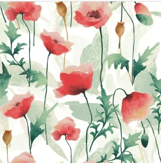 Poppy Paper Napkin - Luncheon Size