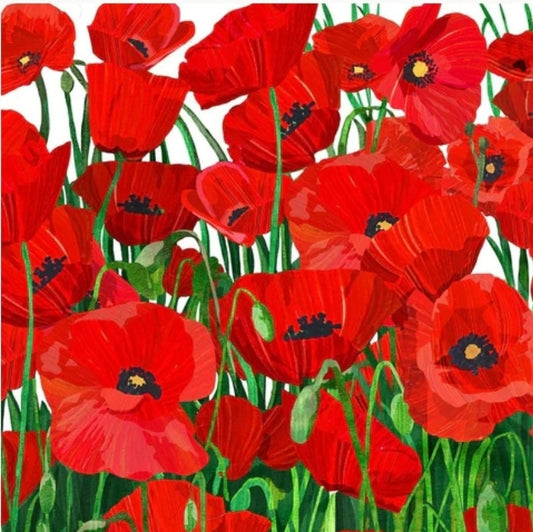 Poppy Paper Napkin - Cocktail Size