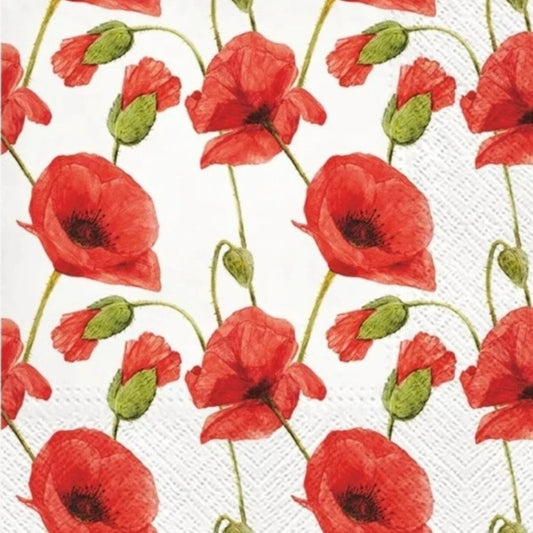 Poppy Paper Napkin - Luncheon Size