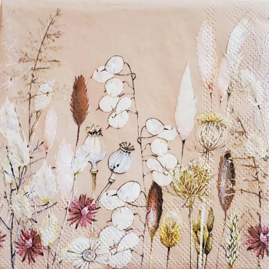 Fall Wildflowers Meadow  Paper Napkin - Luncheon Size