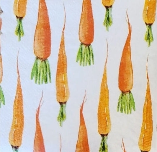 Carrot Paper Napkin - Cocktail Size