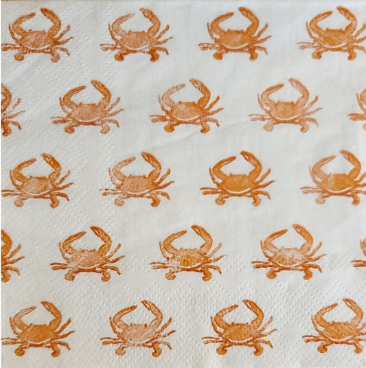 Crab Paper Napkin - Cocktail Size