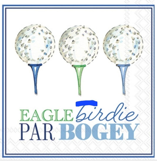 Golf Paper Napkin - Cocktail Size