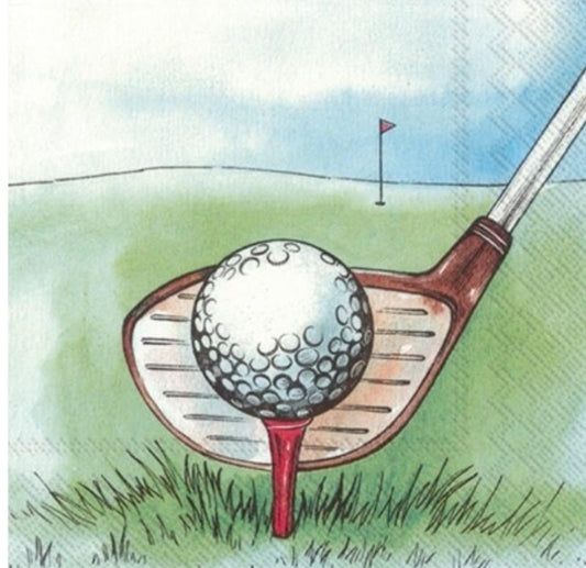 Golf Paper Napkin - Cocktail Size