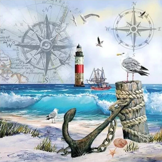 Lighthouse Paper Napkin - Cocktail Size
