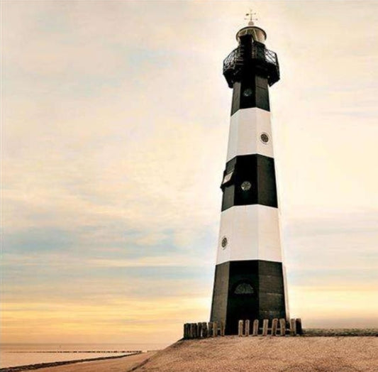 Lighthouse Beach Ship Paper Napkin - Luncheon Size