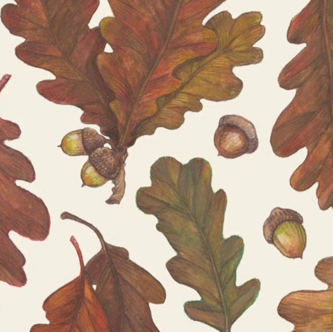 Oak Leaves Paper Napkin - Cocktail Size