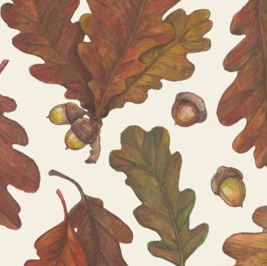 Oak Leaves Paper Napkin - Cocktail Size