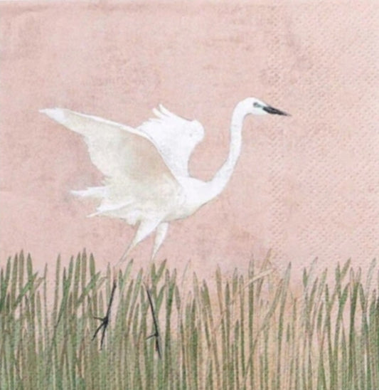 Egret Paper Napkin - Cocktail Size