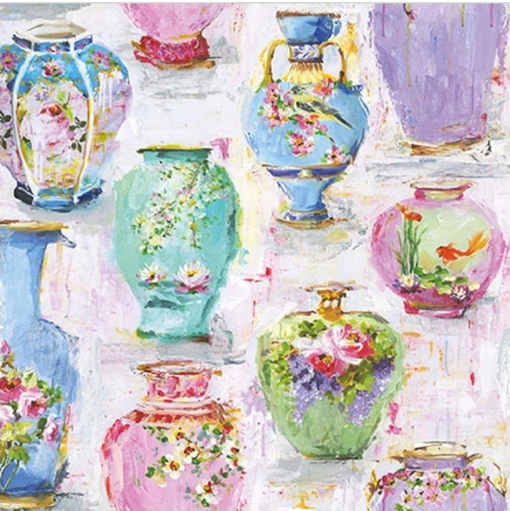 Vases Paper Napkin - Cocktail Size