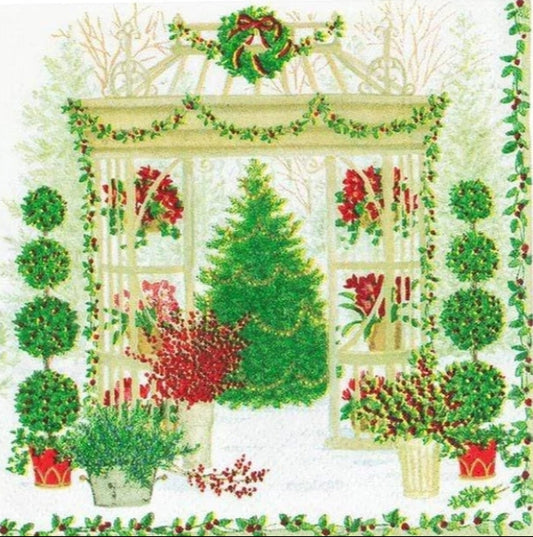 Christmas Tree Paper Napkin - Cocktail Size