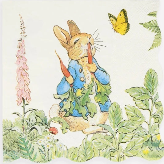 Easter Bunny Rabbit Wreath Paper Napkin - Luncheon Size